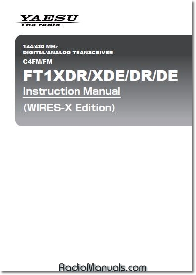 FT1XDR/XDE/DR/DE Wires Instruction Manual - Click Image to Close